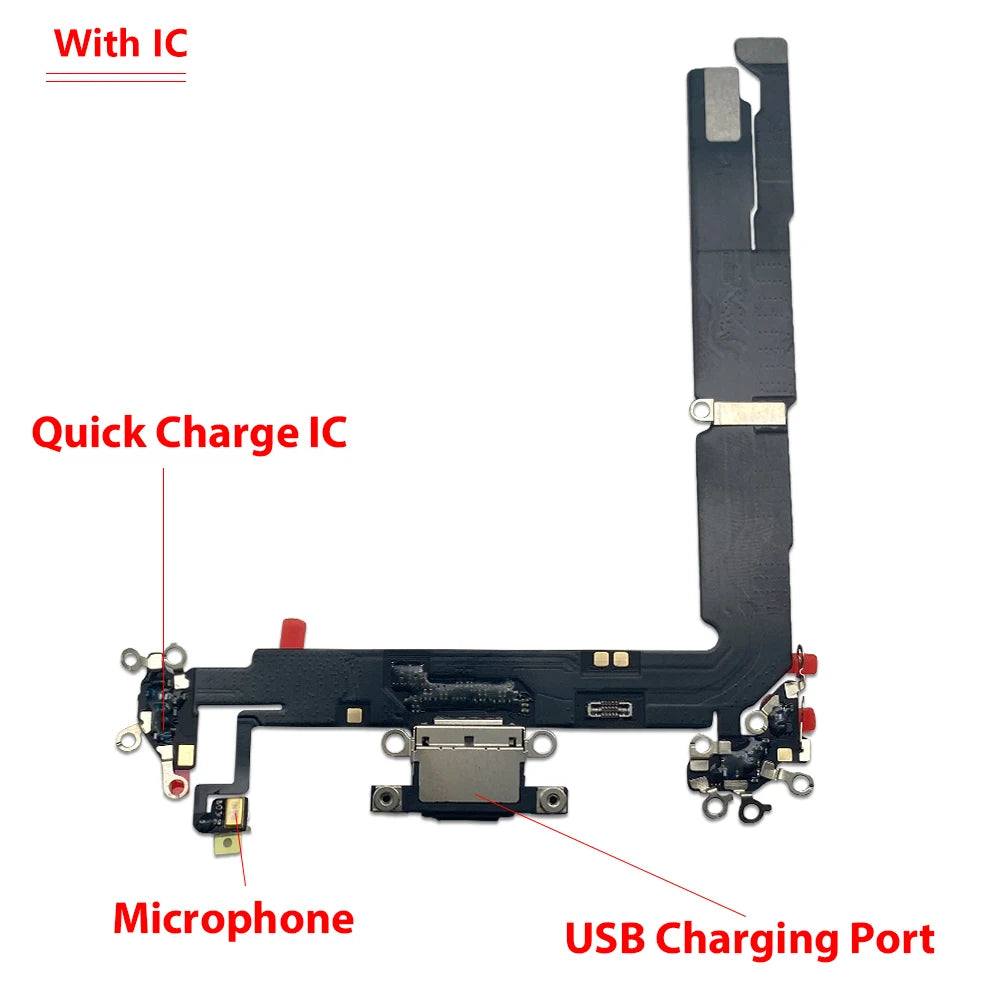 New For iPhone 16 Pro Max Plus USB Micro Charger Charging Port Dock Connector Microphone Board Flex Cable iPhone phone repair parts