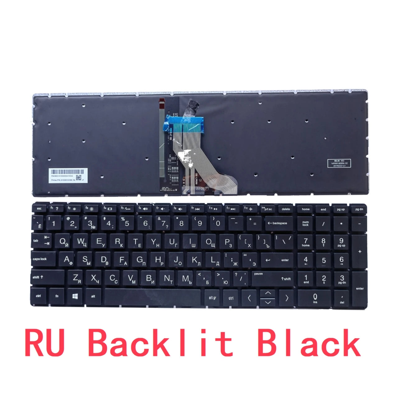 RU SP LA AR BR Backlit Keyboard For HP Pavilion 15-DA 15-CX 15-DB 15-DX 15-DR 250 G7 /255 G7 /256 G7 15-CN 15-CS 15-CR 15-CW 17-  HP laptop repair parts