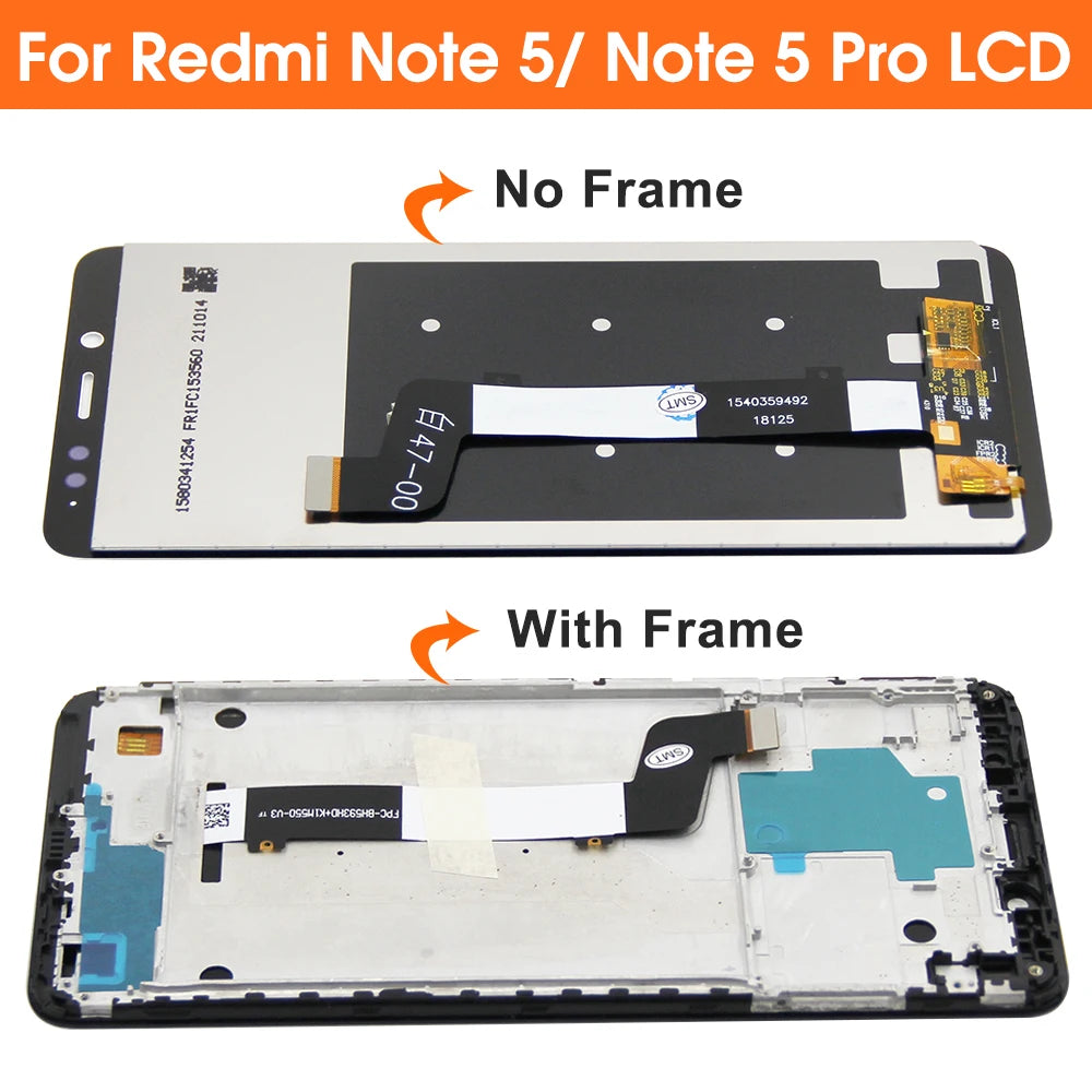 Screen for Xiaomi Redmi Note 5 Pro LCD Display Digital Touch Screen with Frame for Xiaomi Redmi Note 5 MEI7S MEI7 Replacement Xiaomi phone repair parts