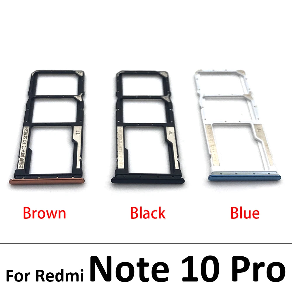 10Pcs, Dual SIM Card Slot SD Card Tray Holder Adapter For Redmi Note 7 8 9 10 11 12 13 Pro 9s 10s 11s 4G 5G SIm Tray Redmi phone repair parts