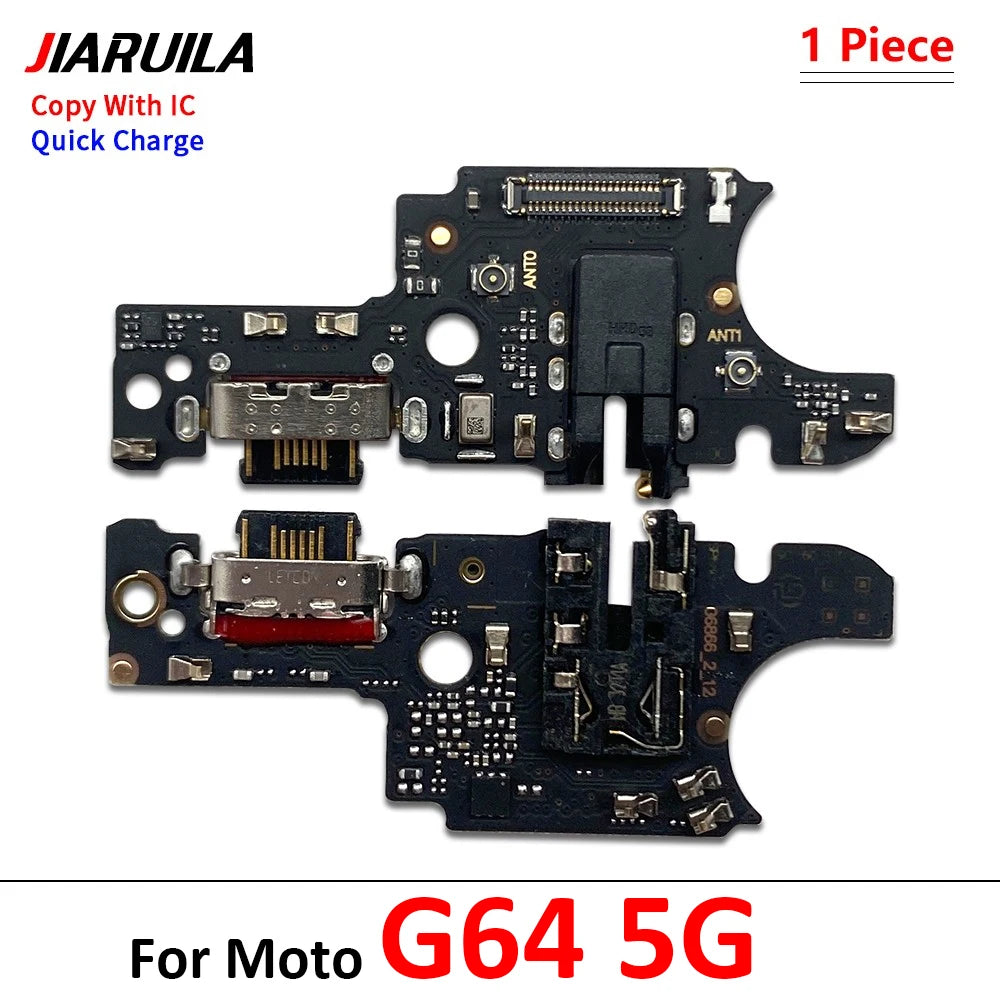 10Pcs, USB Charger Charging Dock Port Connector Flex Cable For Moto E6i E7i E22i E32 G24 Power G04 G14 G54 G64 G84 G42 G62 5G Motorola phone repair parts