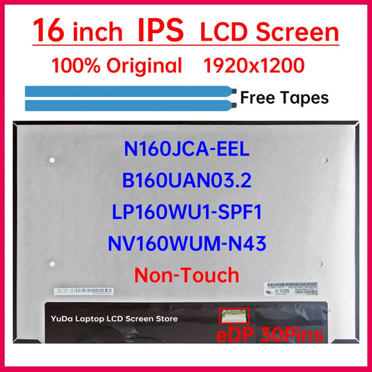 16" LCD Screen NV160WUM-N43 B160UAN03.2 LP160WU1-SPF1 For Lenovo IP 5 Chrome 16IAU7 Type 82V9 Display Matrix Panel Replacement Lenovo laptop repair parts