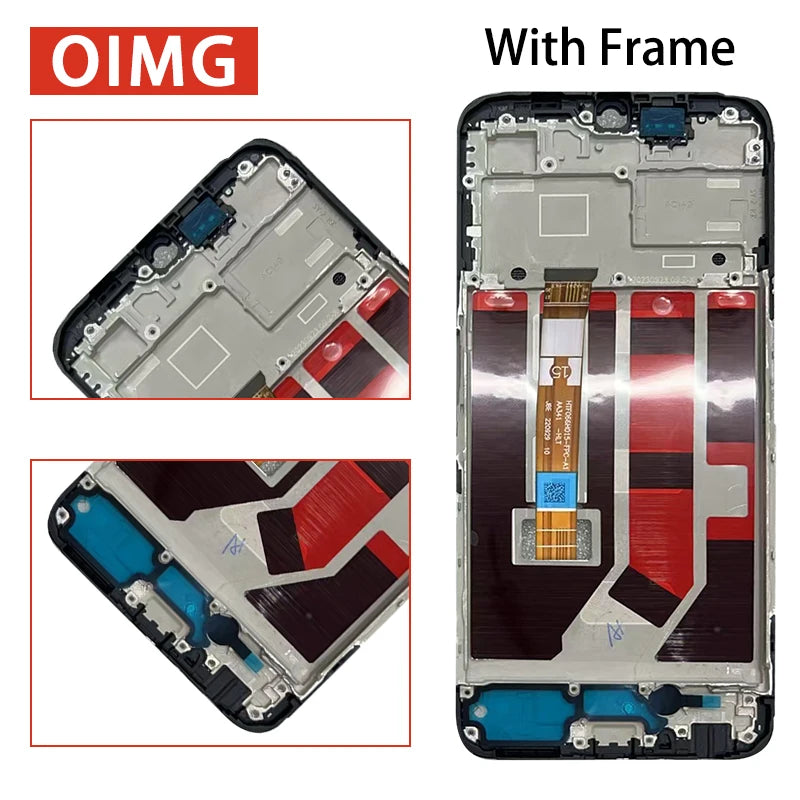 A59 Display Screen Replacement For Oppo A59 5G CPH2617 LCD Display Touch Panel Screen Digitizer Assembly With Frame Oppo phone repair parts Realme phone repair parts