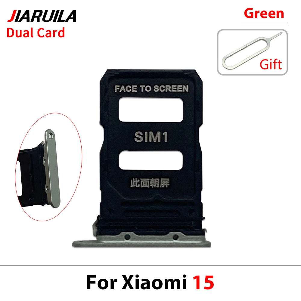 10Pcs/Lot, Micro Nano SIM Card Holder Tray Slot Holder Adapter Socket For Xiaomi Mi 14 14T 15 15T Pro Ultra  Xiaomi  Xiao mi phone repair parts