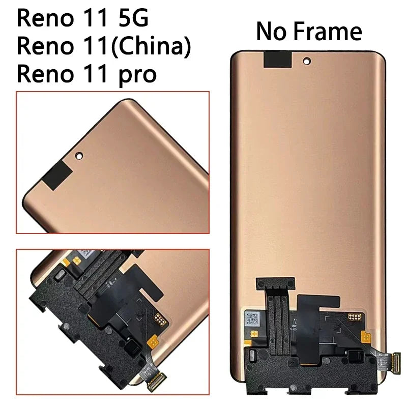 Reno 11 Pro Display For Oppo Reno11 Reno 11 (China) LCD CPH2599 PJH110 CPH2607 Display+Touch For Oppo Reno 11F CPH2603 Oppo phone repair parts Realme phone repair parts