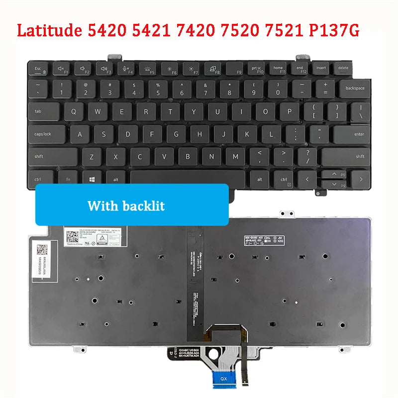 New ORIGINAL Laptop Keyboard For DELL Latitude 5420 5421 7420 7410 7520 7521 P137G Dell laptop repair parts