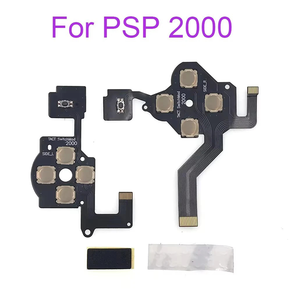 1 Set For PSP 1000 2000 3000 L R Left Right Button PCB Keypad Ribbon Replacement For PSP1000 PSP2000 PSP3000 New 095 Flex Cable Game console repair parts