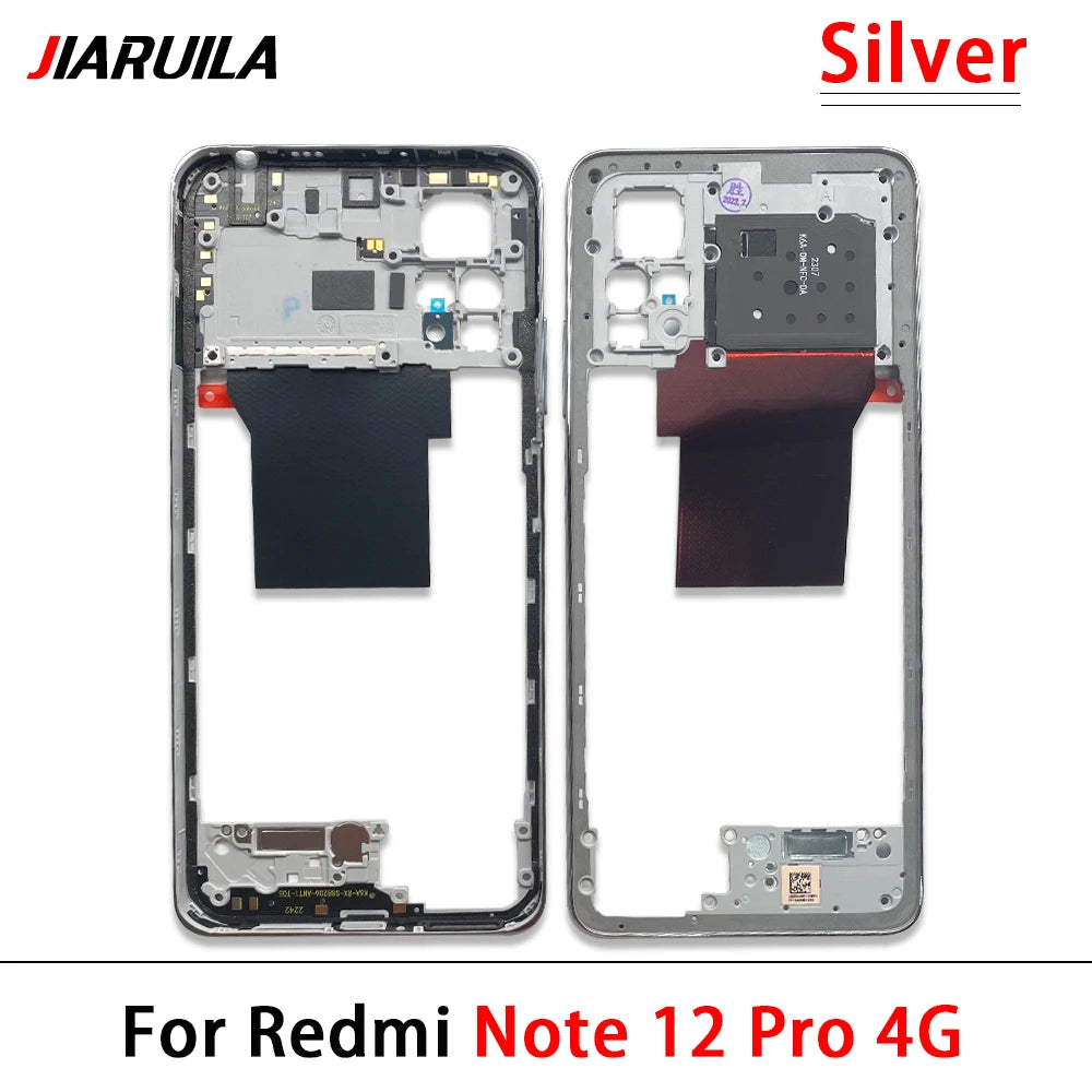 For Xiaomi Redmi Note 12 4G / Note 12 5G / Note 12 Pro 4G 5G / Note 12s Middle Frame Holder Housing Replacement Parts  Xiaomi  Xiao mi phone repair parts