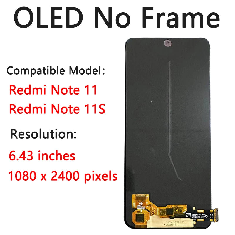 TFT/OLED/Ori For Redmi Note 11S Note11S LCD For Xiaomi Redmi Note 11 Display Note11 2201117TG Screen Touch Digitizer Assembly Xiaomi phone repair parts