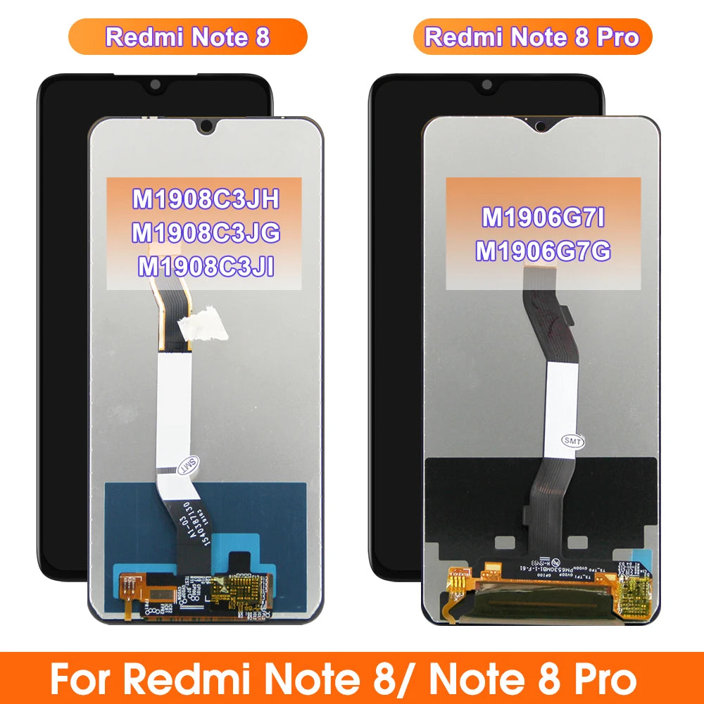 Screen for Xiaomi Redmi Note 8 Pro M1906G7I Lcd Display Digital Touch Screen with Frame for Xiaomi Redmi Note 8 Replacement Xiaomi phone repair parts