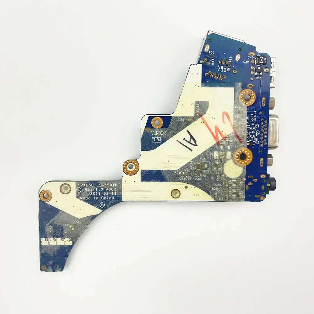 Audio LAN USB Jack Board for Dell Latitude E6420 Laptop USB Charging VGA Network Card RJ45 Audio Board PAL50 LS-6591P LS-6592P Dell laptop repair parts