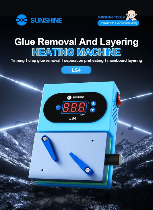 SUNSHINE LS4 Multifunction Heating Platform for Tinning/Chip Glue Removal/Separation Preheating/Mainboard Layering Repair Tool Professional Repair Tools