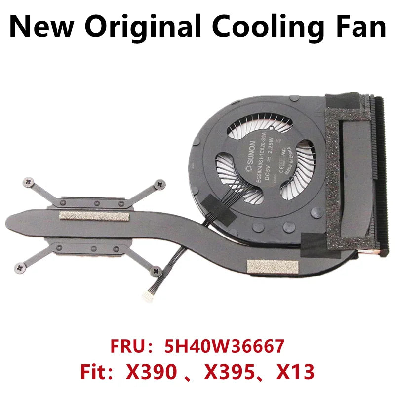 New Original For Laptop Lenovo Thinkpad X390 X395 X13 CPU Cooling Fan Heatsink Radiator Cooler FRU PN:5H40W36666/7/8 01AW746/7/8 Lenovo laptop repair parts