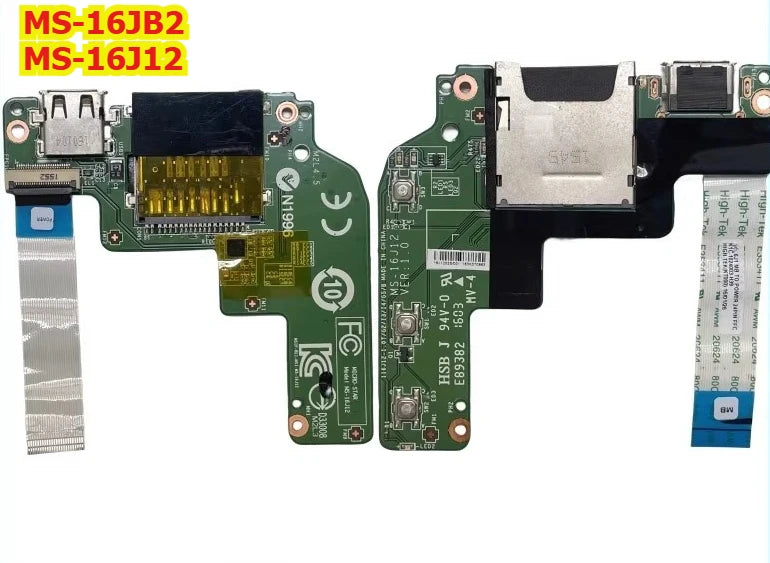 USB Charging daughter board for MSI GP GL GE62 MS-16JB MS-16JB2  MS-16J12 J1 J2 J5 J6 J9 card power switch board MSI laptop repair parts