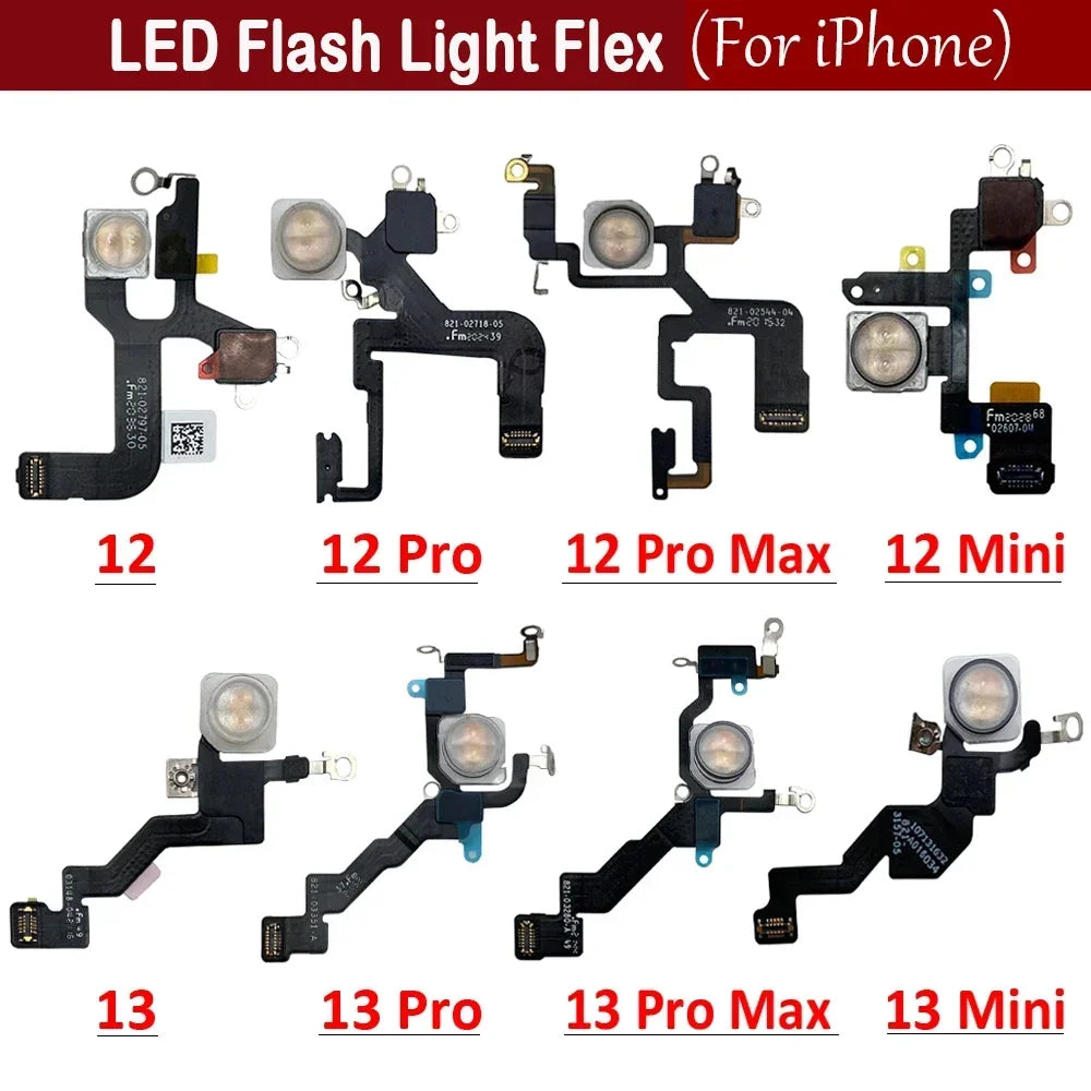 New LED Flash Light Sensor Flex Cable For iPhone 11 12 13 14 15 16 Pro Max Plus Mini Proximity Distance Ambient Repair Parts iPhone phone repair parts