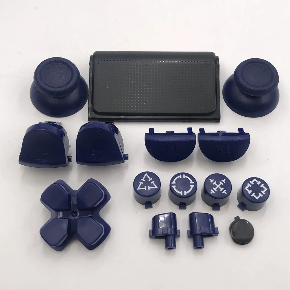 1Set JDM JDS 040 050 055 For PS4 Pro Slim Controller Thumbstick Dpad R1 L1 R2 L2 Button Direction Key ABXY Buttons Joysticks Cap Game console repair parts