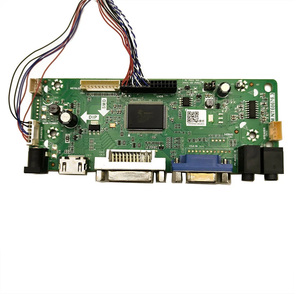 M.NT68676 HDMI+DVI+VGA Driver Board Moniter Kit For Laptop Screen LCD LED Retrofit  (View Clear Product Options) Professional Repair Tools