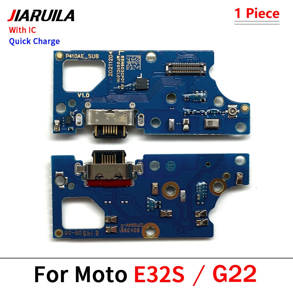10Pcs, USB Charge Port Dock Connector Charging Board Flex Cable For Moto G04 G04s E14 E32s G05 G15 G85 G75 G Play Power 5G 2024 Motorola phone repair parts
