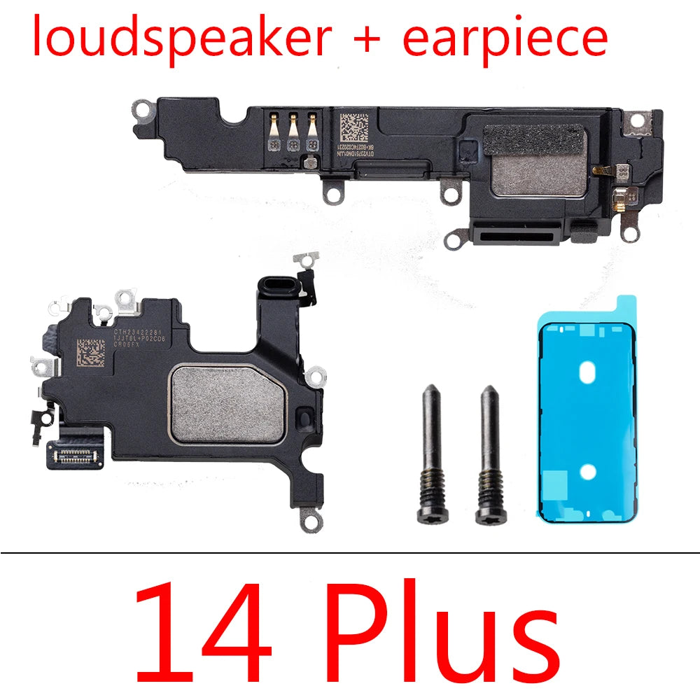 1pcs Ringer Bottom Buzzer Loud Speaker with earpiece  For iPhone  14 15 Pro Max  Plus Replacement Parts iPhone phone repair parts
