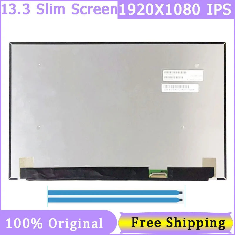 13.3" Slim Laptop Screen 30 Pin LQ133M1JW47 FHD 1920x1080 IPS Display Matrix Panel No-Touch 60HZ for Laptop Repair