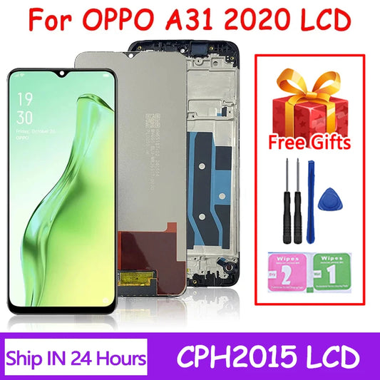 6.5"Tested A31 LCD For OPPO A31 2020 CPH2015 CPH2073 CPH2081 CPH2029 CPH2031 Lcd Display Touch Screen Digitizer Replacement Oppo phone repair parts Realme phone repair parts