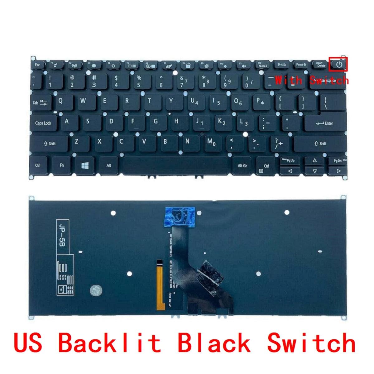 New US Russian Laptop Backlit Keyboard For Acer Swift 5 SF514-52 SF514-52T SF514-54 SF514-51 SF514-52T-59HY Replacement  ACER laptop repair parts