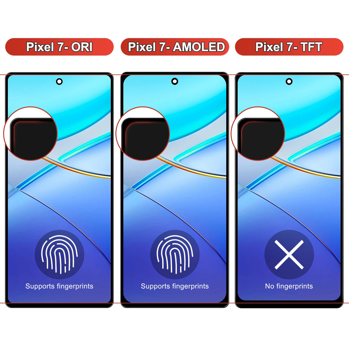 AMOLED For Google Pixel 7 GVU6C GQML3 GO3Z5 LCD Display Touch Screen Digitizer Assembly With Frame Replacement Parts ﻿ Google phone repair parts