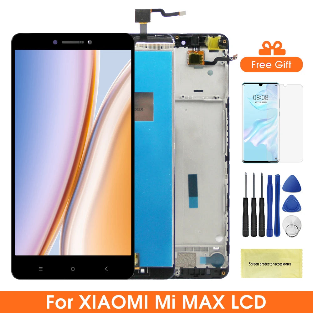 6.44" Max Lcd Screen For XIAOMI Mi Max Display LCD with Touch Screen mimax Frame for Xiaomi Mi Max LCD Display Replacement Xiaomi phone repair parts