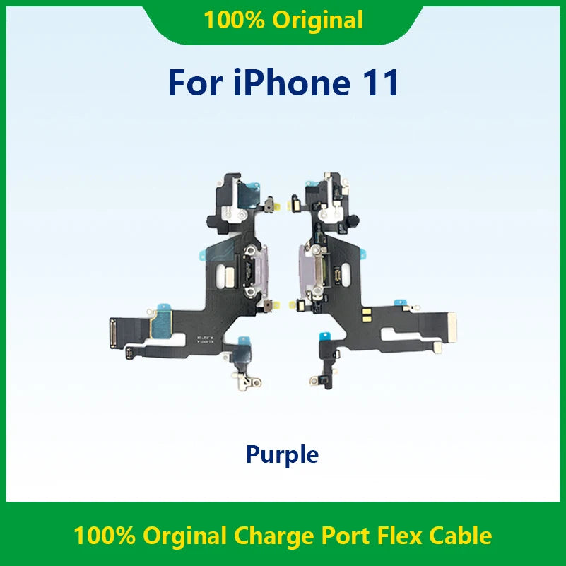 1pcs USB Charging Charger Port Flex Cable For iPhone 11 Dock Charger Connector With Microphone Flex Replacement For Repair Phone iPhone phone repair parts