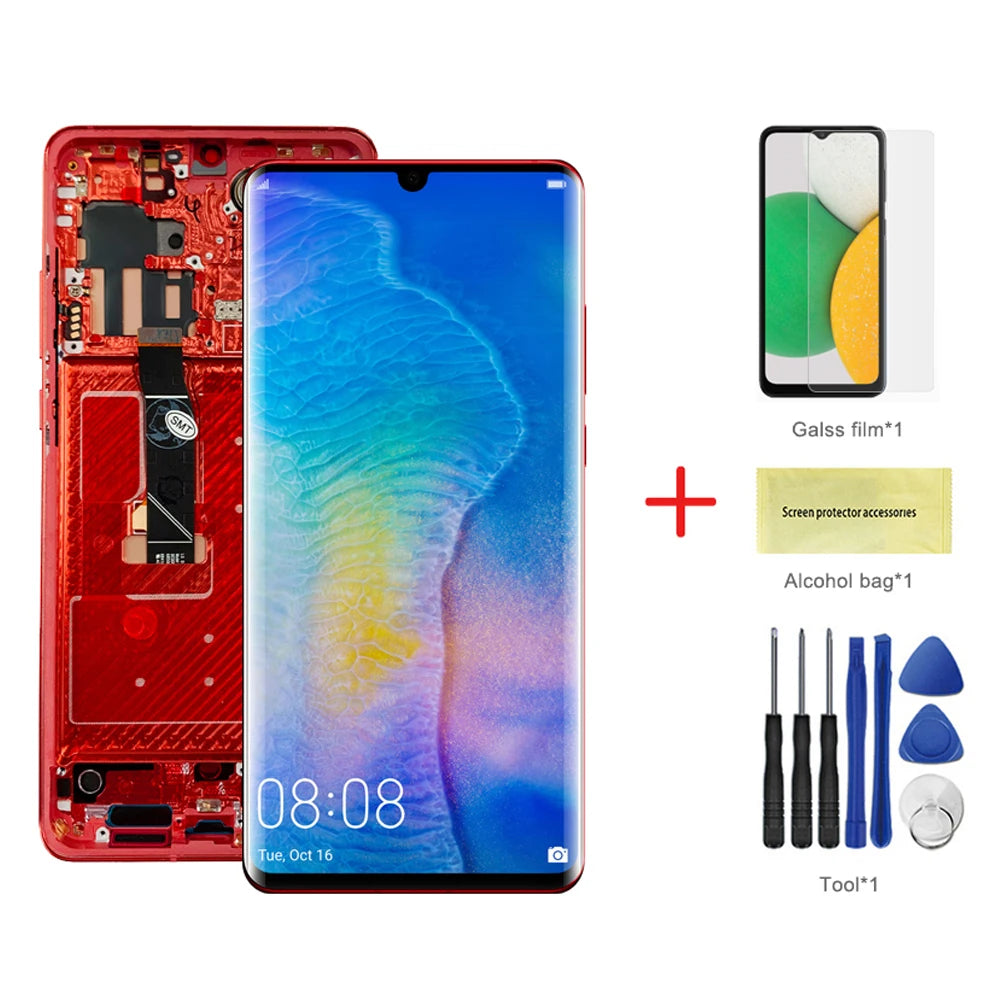 6.47" P30 Pro Screen Replacement, for Huawei P30 Pro VOG-L29 VOG-L09 Lcd Display Digital Touch Screen With Frame Assembly HUAWEI phone repair parts