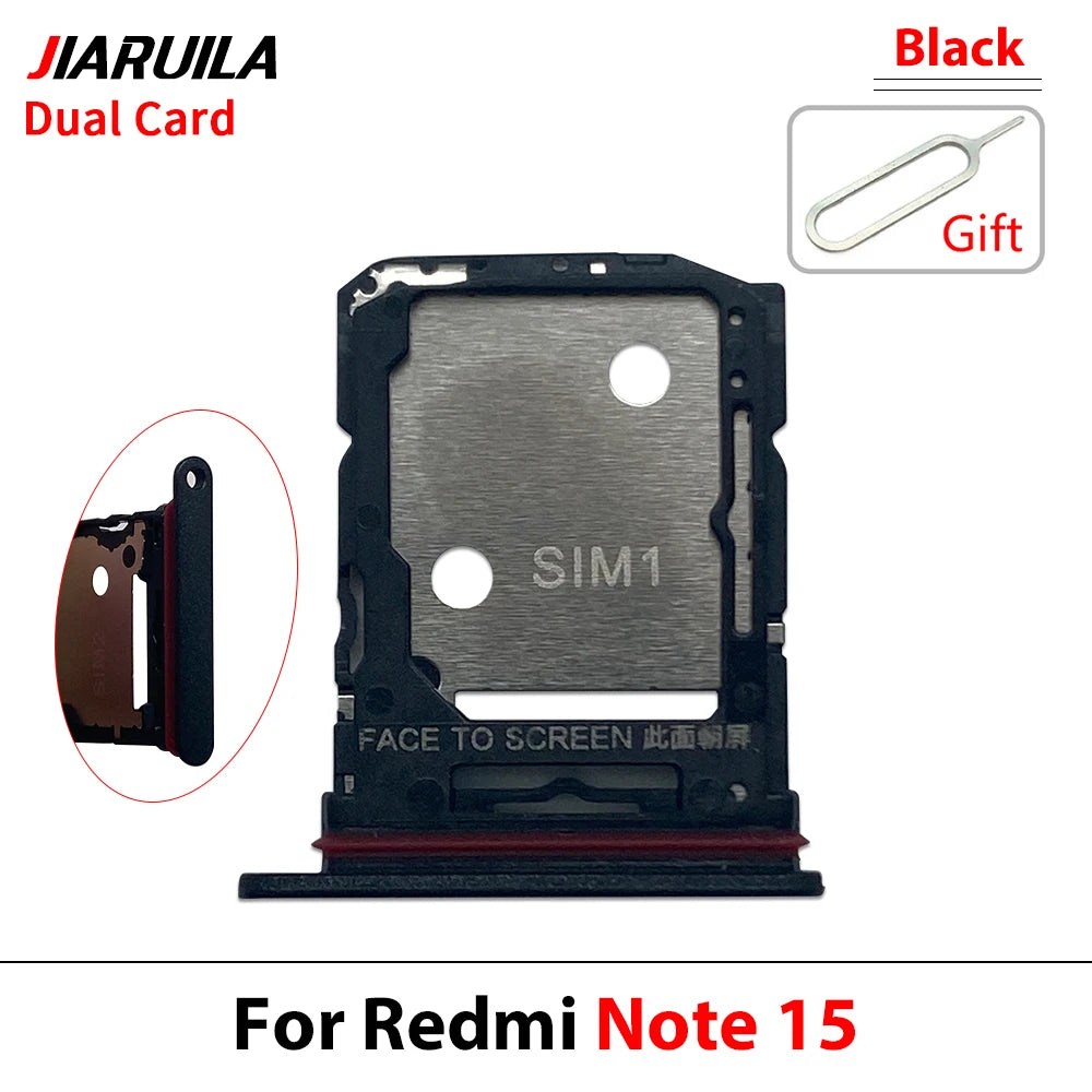 SIM Card Tray Slot Holder Adapter Accessories For Xiaomi Redmi Note 15 Pro Plus 4G 5G Xiaomi  Xiao mi phone repair parts