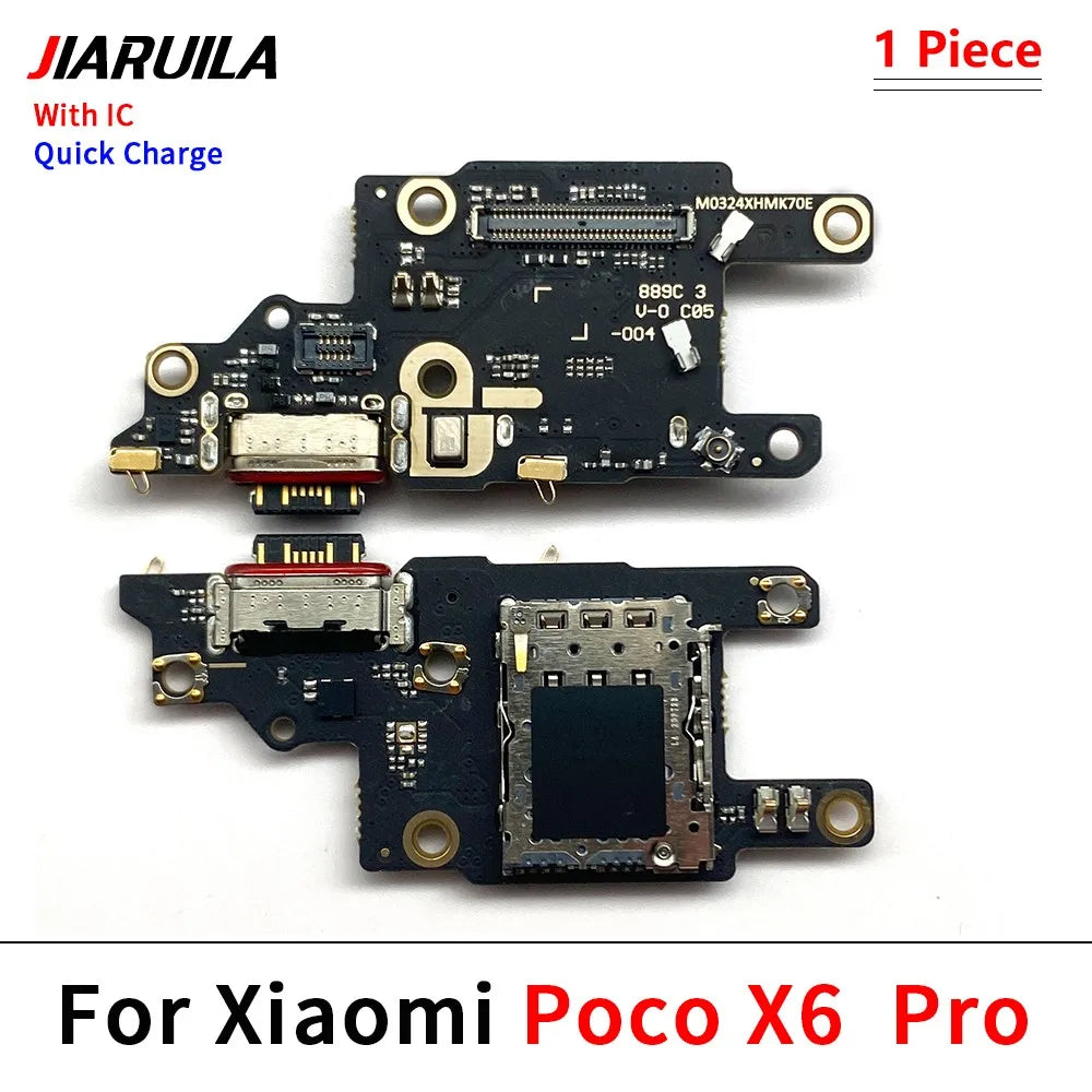 New Dock Connector USB Charger Charging Board Port Flex Cable For Xiaomi Poco F4 F5 F6 X3 X4 X5 X6 M3 M4 M5 Pro 4G 5G GT  Xiaomi  Xiao mi phone repair parts