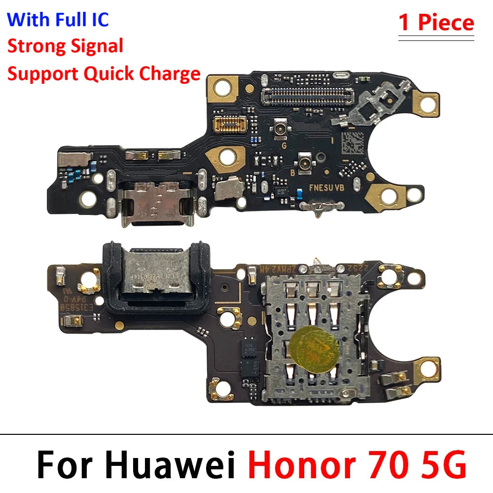 New For Huawei Honor 50 60 70 Pro Se lite X7 X7A X8 X8A X9 5G USB Charge Port Jack Dock Connector Charging Board Flex Cable Huawei phone repair parts