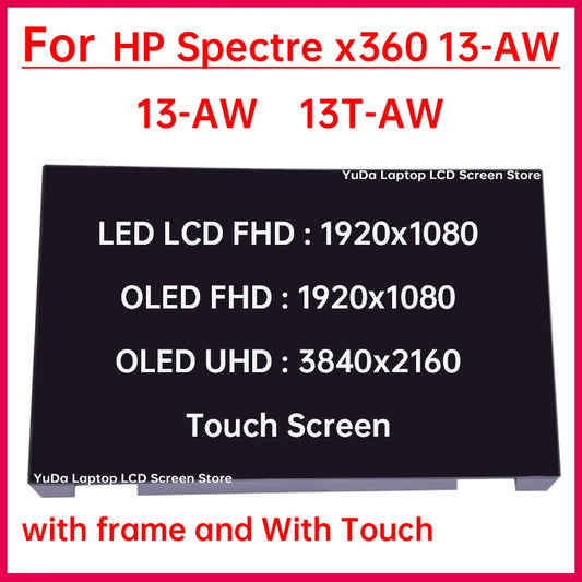 13.3 Inch Touch Screen For HP Spectre x360 13-aw LCD Display Digitizer Assembly Replacement L72404-001 L75192-001 L75196-001 HP laptop repair parts