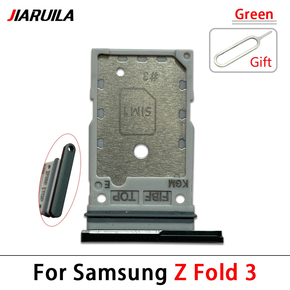 New For Samsung Z Fold 2 3 4 5 6 F916 F926 F936 F946 Micro Nano SIM Card Holder Tray Slot Holder Adapter Socket Samsung phone repair parts