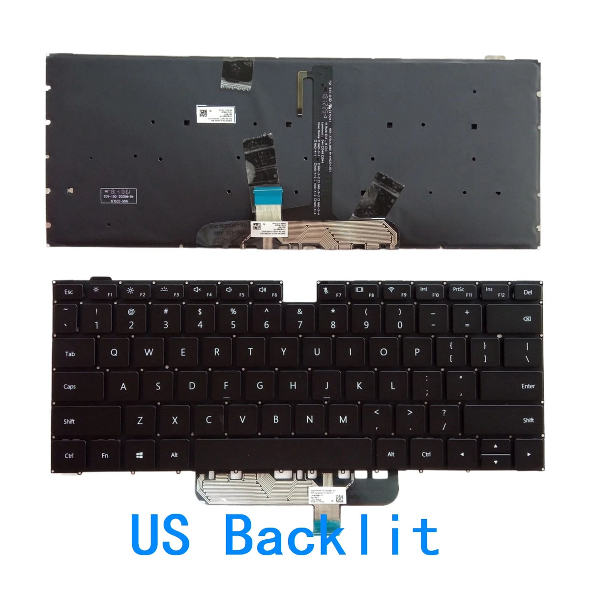 New US UI Russian Spanish Language  Backlit Keyboard For HUAWEI matebook D14 W29 HBL-W29 Notebook PC Replacement Keyboard HUAWEI laptop repair parts