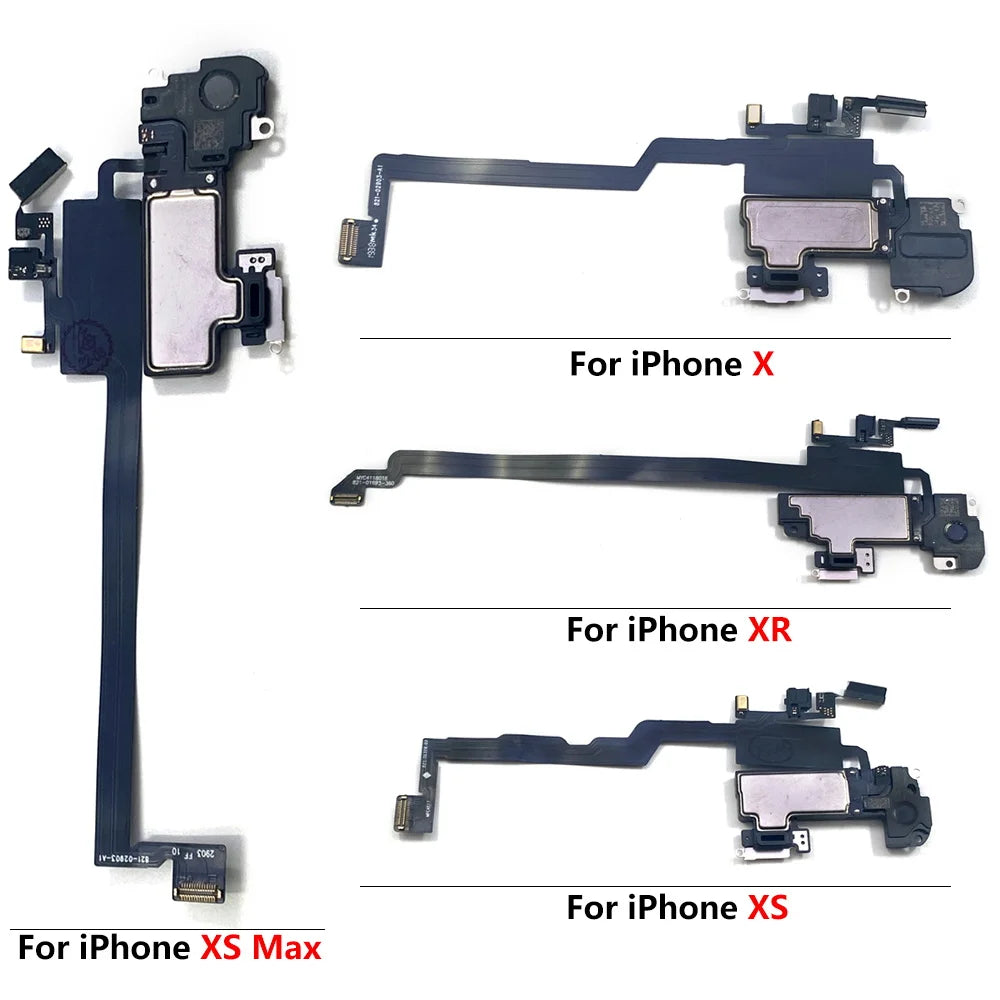 New Ear Speaker Earpiece Flex For iPhone X XR XS 11 12 Pro Max Mini Proximity Light Sensor Flex Cable Replacement Parts iPhone phone repair parts
