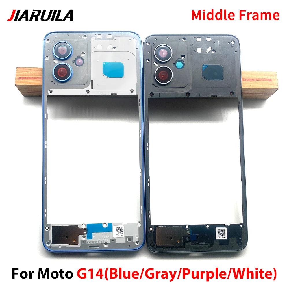 New Middle Frame For Motorola Moto G04 G14 G24 G34 G54 G84 Door Housing Bezel Repair Parts Motorola phone repair parts