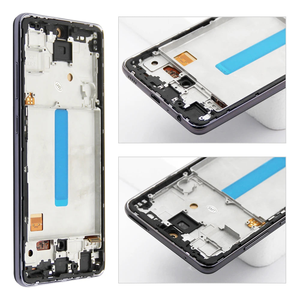 A52s 5G Display Screen for Samsung Galaxy A52s 5G A528 A528B A528B/DS Lcd Display Digital Touch Screen with Frame Replacement Samsung phone repair parts
