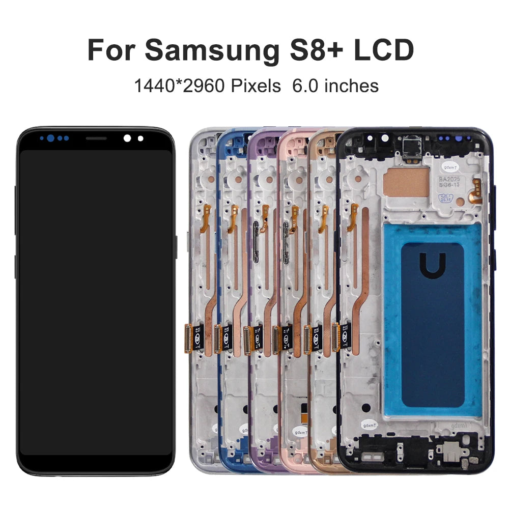 TFT For Samsung Galaxy S8+ G955F Lcd Display Digital Touch Screen S8 Plus Display Screen Assembly Replacement Parts With Frame Samsung phone repair parts