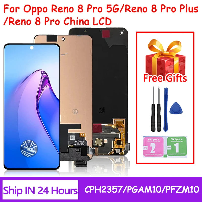AMOLED For Oppo Reno8 Pro 5G CPH2357 LCD Reno 8 Pro (China) PGAM10 Display Touch Screen For Reno 8Pro+ Plus PFZM10  Oppo phone repair parts
