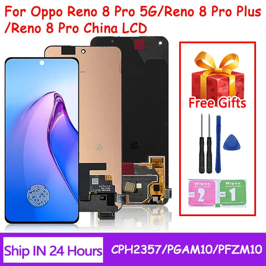 AMOLED For Oppo Reno8 Pro 5G CPH2357 LCD Reno 8 Pro (China) PGAM10 Display Touch Screen For Reno 8Pro+ Plus PFZM10  Oppo phone repair parts