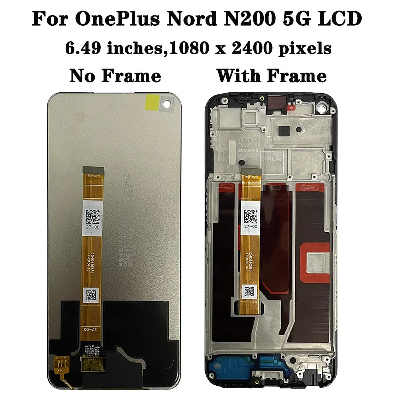 AAA Quality For OnePlus Nord N200 5G DDE2118, DE2117 LCD Display Touch Panel Screen Digitizer Assembly Replacement Repair Parts  OnePlus phone repair parts
