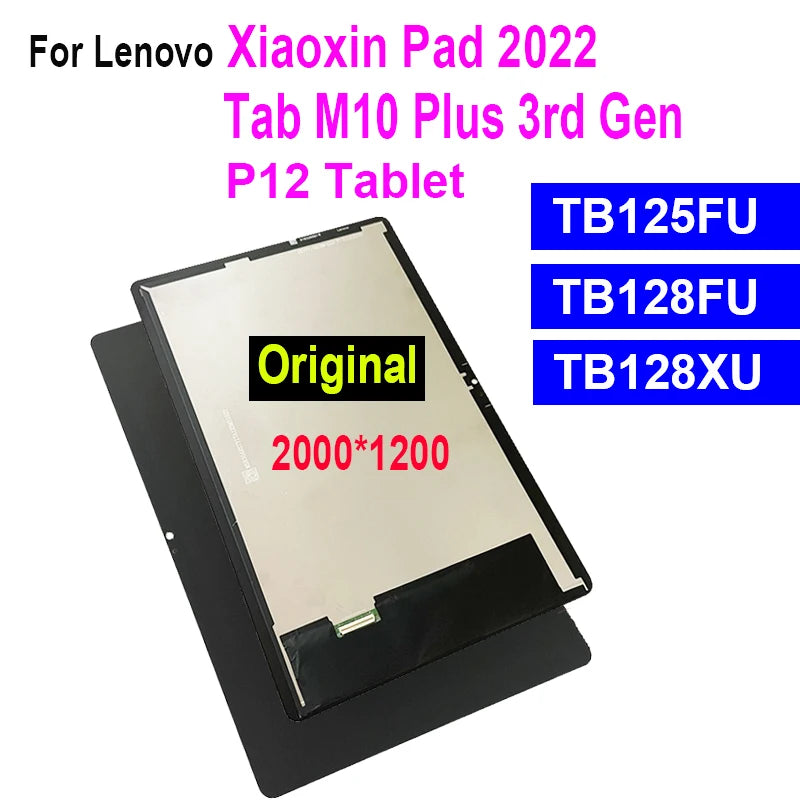 10.6" Tablet LCD For Lenovo Xiaoxin Pad 2022 P12 Tablet TB128FU TB125FU TB128XU Lcd Display Touch Screen Digitizer  Assembly Lenovo tablet repair parts