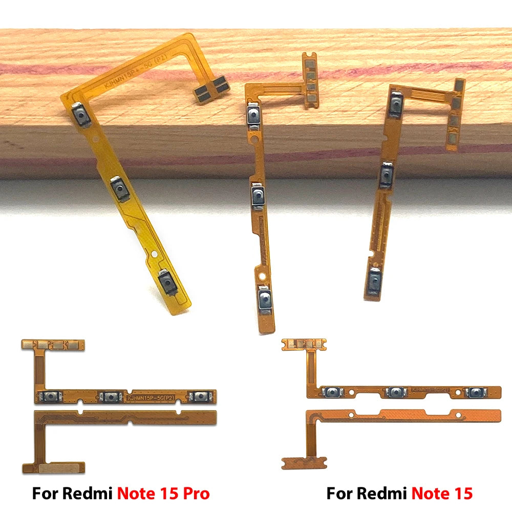 Power On Off Volume Side Button Key Flex Cable For Xiaomi Redmi Note 13 14 15 Pro Plus 4G 5G Xiaomi  Xiao mi phone repair parts