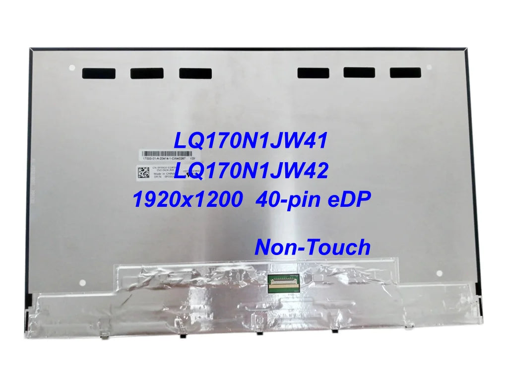 LQ170N1JW41 LQ170N1JW42 17'' For Dell XPS 17 9700 WUXGA 1920x1200 IPS Non-Touch LCD Display Matrix Panel 500cd/m² 100%sRGB 40Pin Dell laptop repair parts