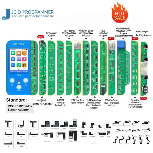 JCID JC V1s V1SE Programmer Ture Tone Repair for Phone 7 7P 8 8P X XR XS XSMAX 11 PM 12 13 14 15 Battery Fingerprint SN Reader Professional Repair Tools