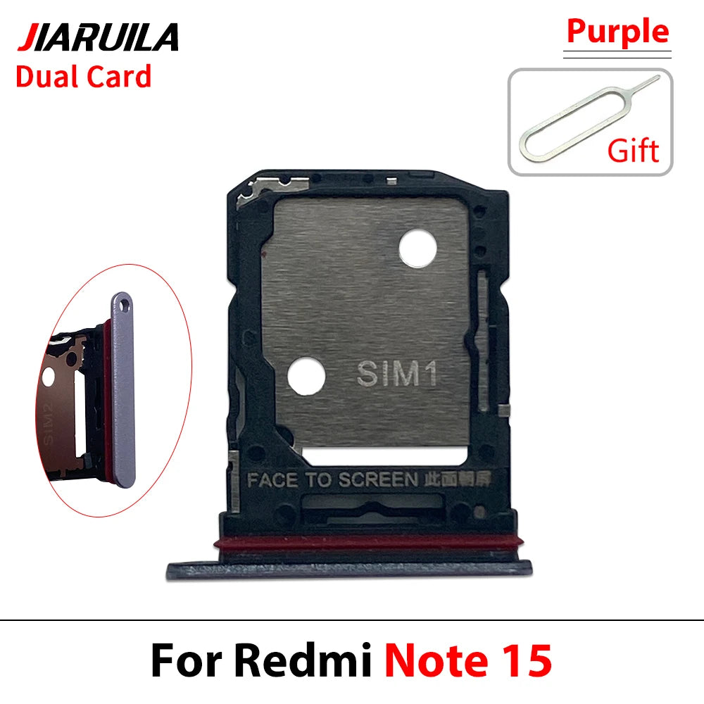 SIM Card Tray Slot Holder Adapter Accessories For Xiaomi Redmi Note 15 Pro Plus 4G 5G Xiaomi  Xiao mi phone repair parts
