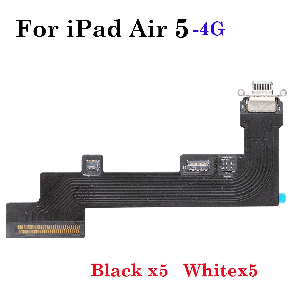 10Pcs Charging Port Flex Cable For iPad Air 4  Air 5  4G WIFI Version USB Charger Port Dock Connector Plug Socket Jack Ribbon iPad tablet repair parts