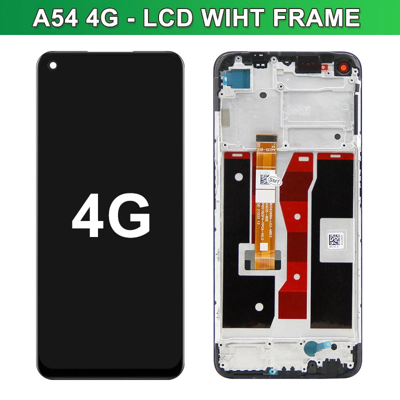 6.51" Screen Assembly for Oppo A54 CPH2239 Lcd Display Digital Touch Screen with Frame for OPPO A54 Screen Replacement OPPO phone repair parts